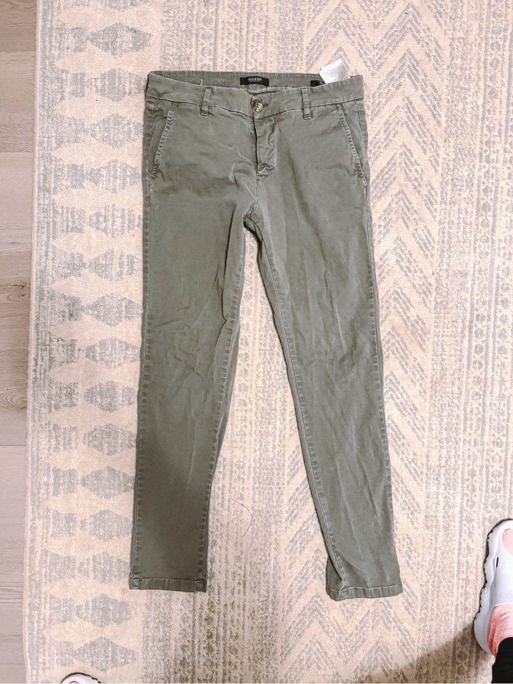 Guess Olive-Toned Skinny Jeans